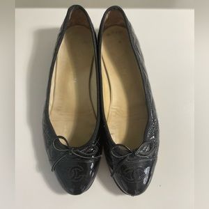 Chanel ballet flat quilted black size EU 38 / US 7.5-8